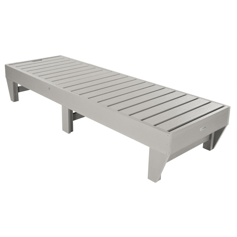 Chaise longue simple inclinable Annette, Gris havre