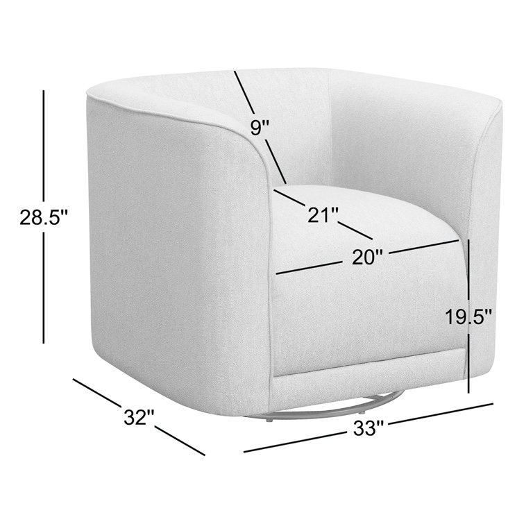 Cordoba Upholstered Swivel Barrel Chair