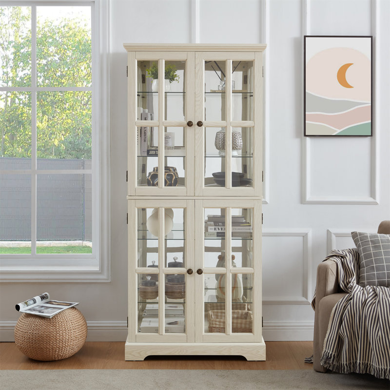 Curio Display Cabinet, White
