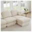 Canapé modulaire à 2 places en chenille crème beige avec repose-pieds et coussins décoratifs Cloud Cloud-1235946350-1235946346