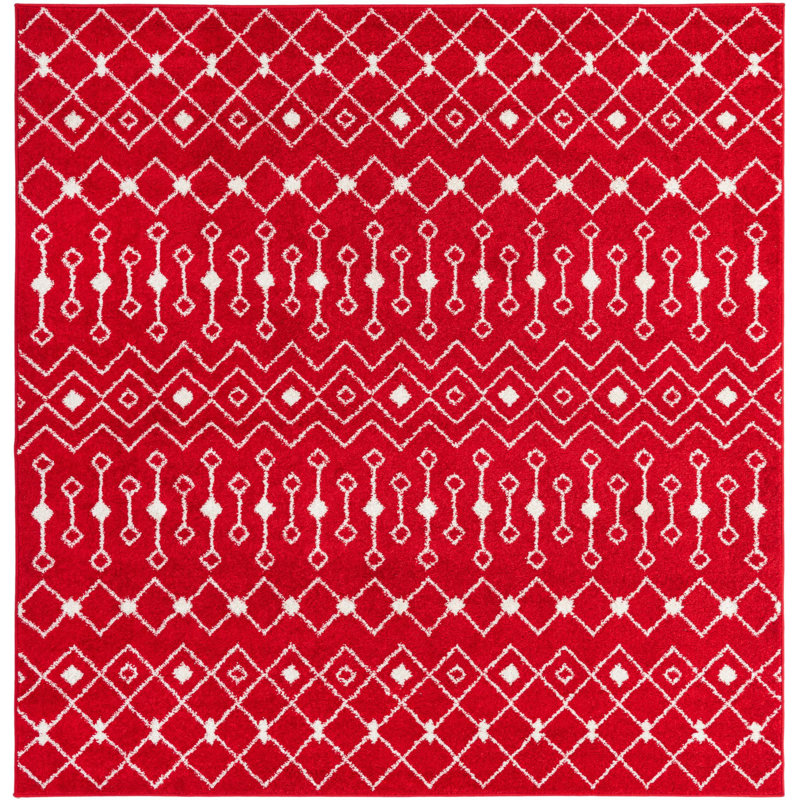 Geometric Indoor Rug, Square 7'10"