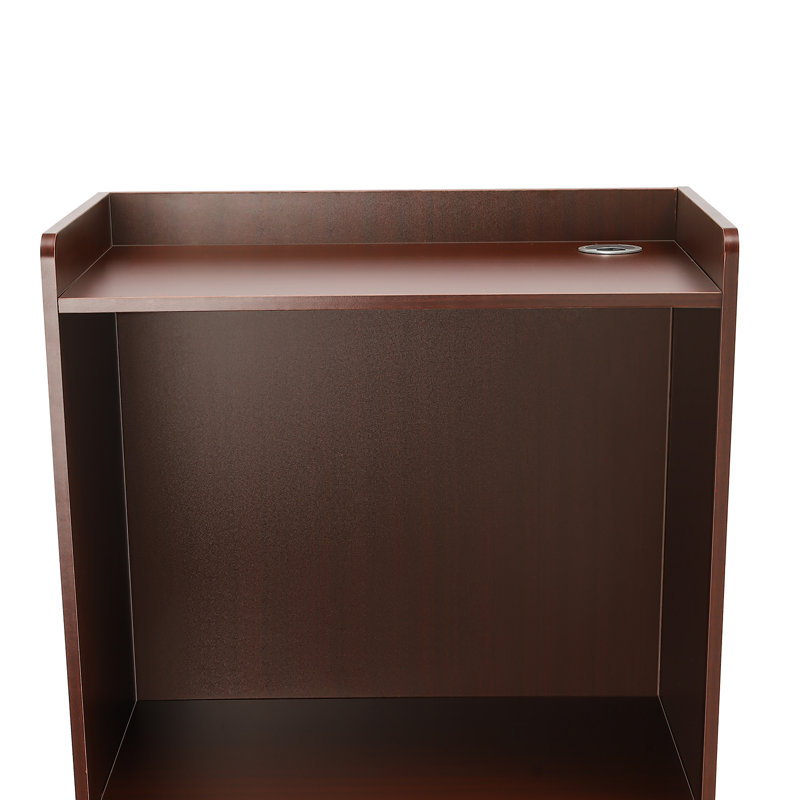 Podium en bois 41,34 po avec roues, Brun