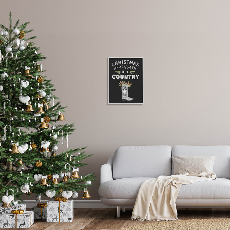 Christmas Better In Country at-221, H 20 po x l 16 po x P 1,5 po, Estampe numérique Farmhouse