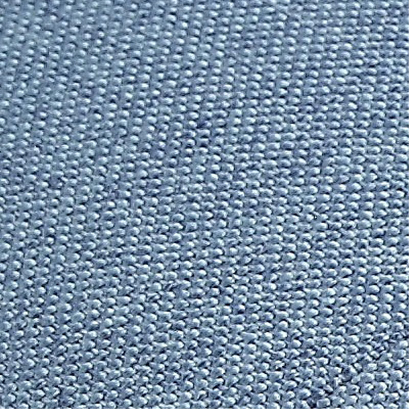 Banc en tissu et finition chêne Charla, Bleu clair