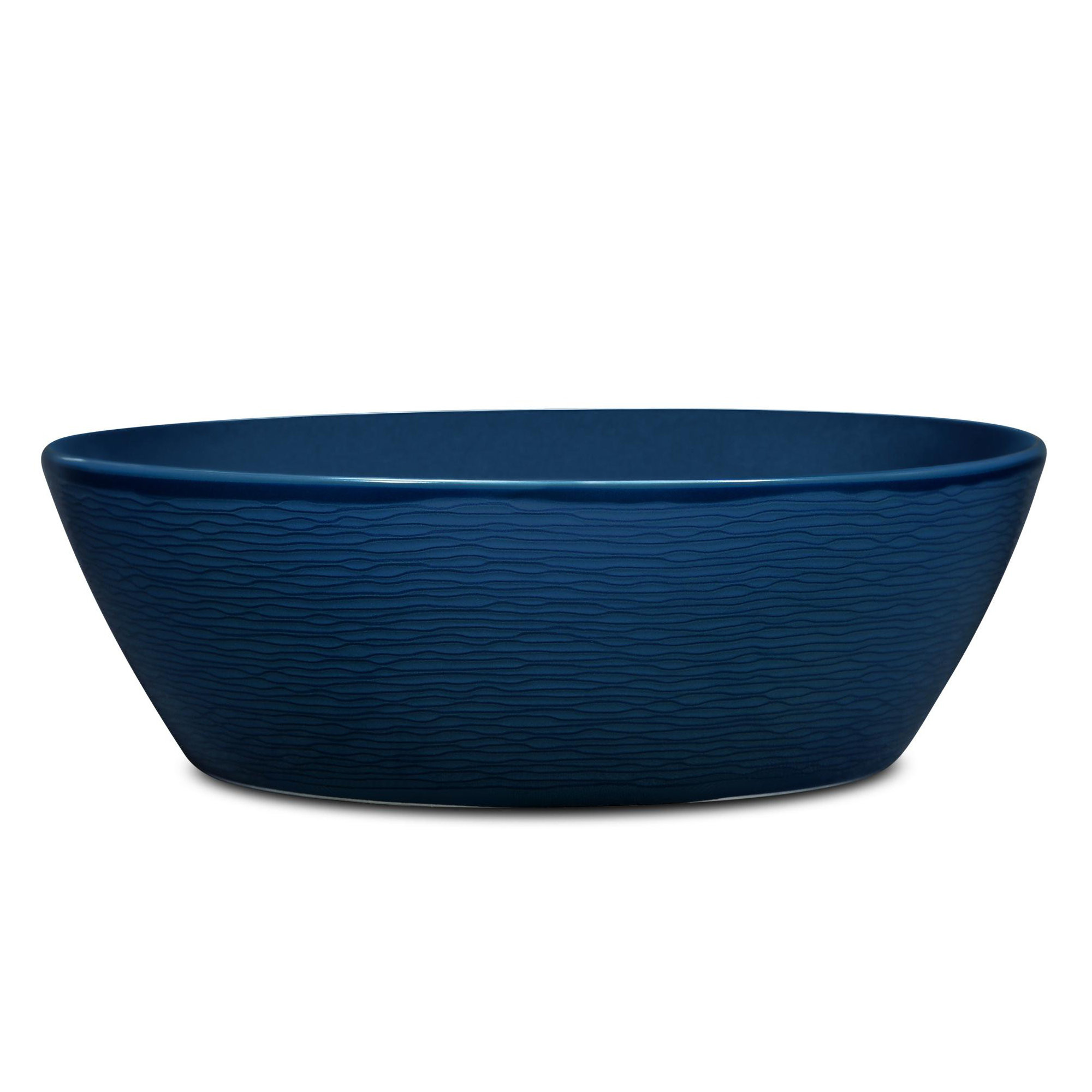 Noritake Colorscapes Swirl Round Vegetable Bowl, 10-1/4", 90 OZ., Navy
