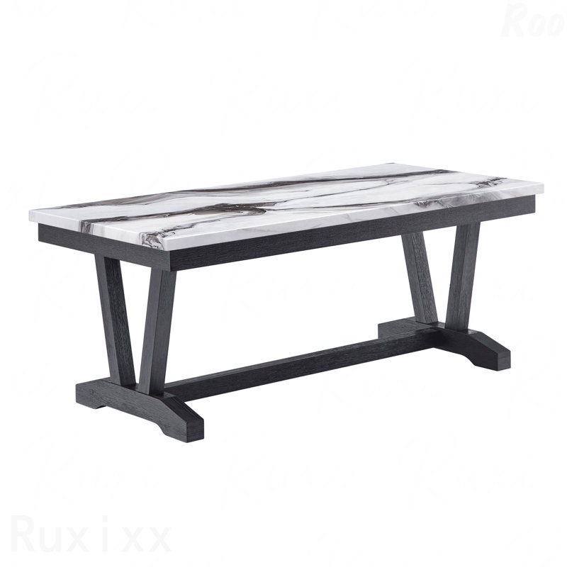Table basse noire et blanche