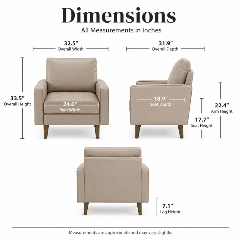 Fauteuil d'appoint Mid-Century Statura, Beige