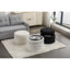 Tabouret 24,91 po carré avec rangement en tissu noir et bouclé, largeur 24,91 po-875253657