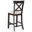 6-Piece Counter Height Dining Table Set Table with Shelf 4 Chairs and Bench for Dining Room-312556616