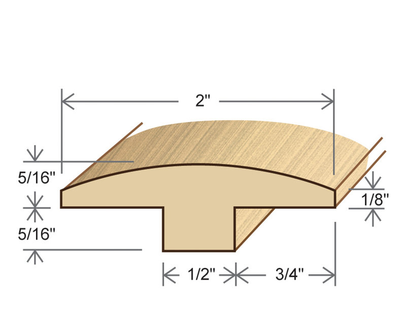 2'' W x 78'' L T-Molding