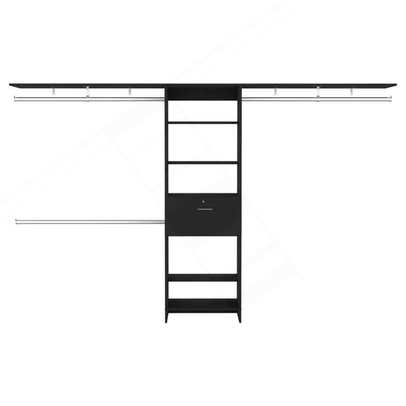 Closet System Ashland, Bedroom, Black