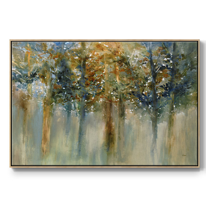 " Rustic Leaves II ", 17" H x 25" W x 2" D, Natural Floater Framed Canvas