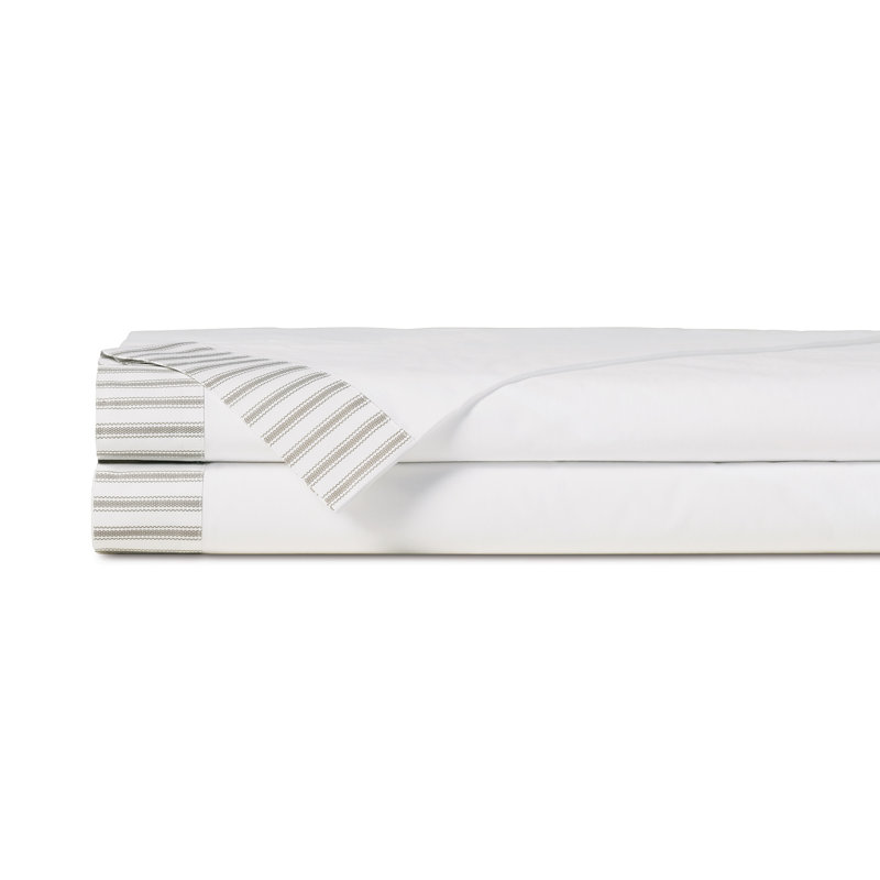 Blass Ticking Flat Sheet, Fawn, King Flat Sheet