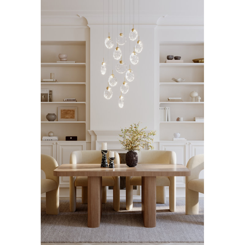 Luminaire suspendu 24 po à DEL Briselle, H 10,25 po x l 24 po x P 24 po, 13 lumières