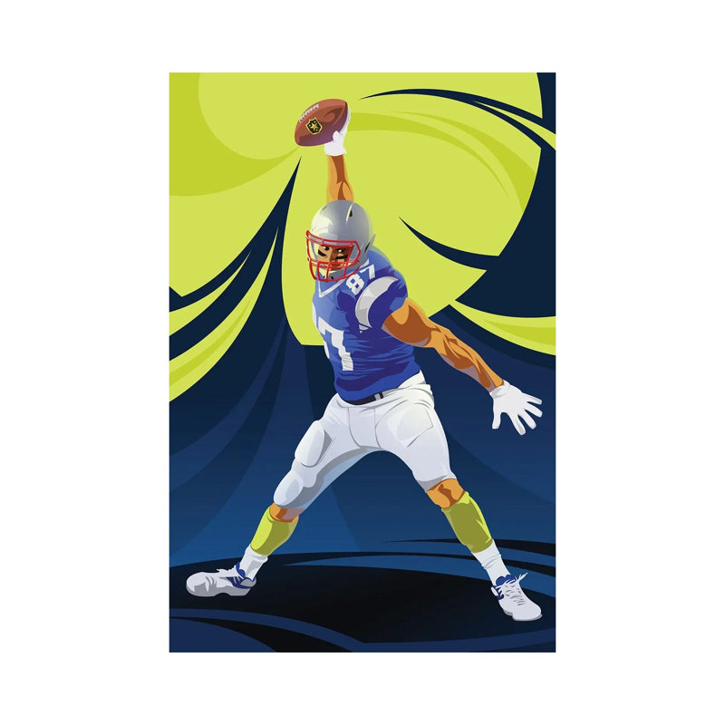 Football by Nikita Abakumov - Floater Frame Print on Canvas, Wrapped Canvas, 66.04 cm H x 45.72 cm W x 1.91 cm D
