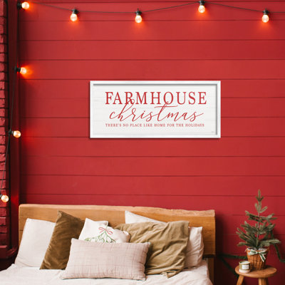 Farmhouse Christmas No Place Like Home Framed Giclee, design by Lux + Me Designs