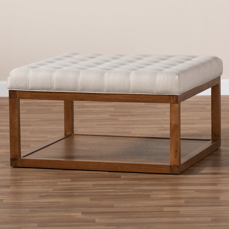 Pankey Upholstered Ottoman, Beige
