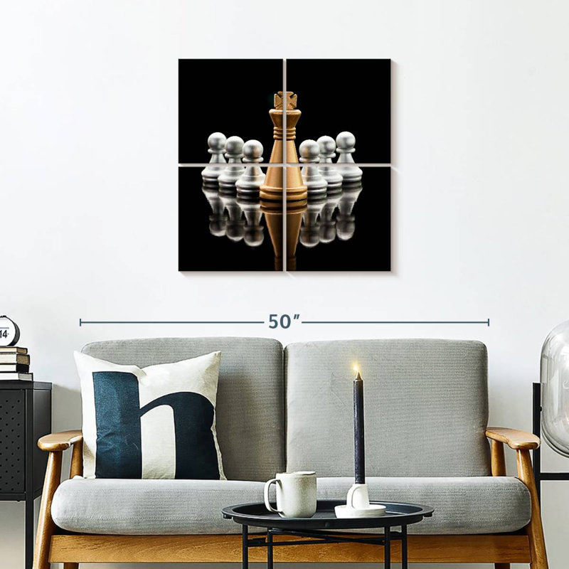 Senne Golden Chess King, H 26 po x l 26 po