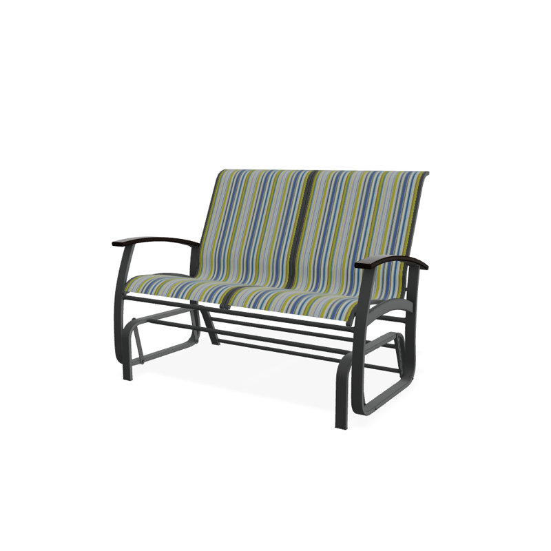 Belle Isle Outdoor Glider, Night, Kona P10, Textured Graphite