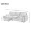 Canapé-lit modulaire Upholstery avec sacs de rangement et 2 porte-gobelets sur les accoudoirs-2091948006