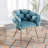 Luxury Modern Simple Leisure Velvet Single Sofa Chair Bedroom Lazy Person Household Dresser Stool Manicure Table Back Chair Blue Set Of 2-593452820-570044730