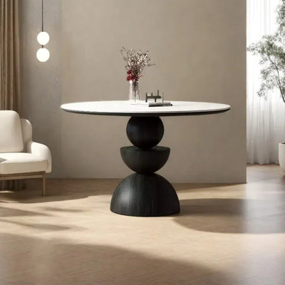 Small household circular dining table
