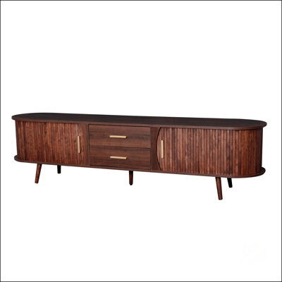 Mid - Century Modern TV Stand For Large Tvs, Entertainment Center With Ample Storage, Ideal For Living Room And Bedroom, Media Console Table With Two Drawers