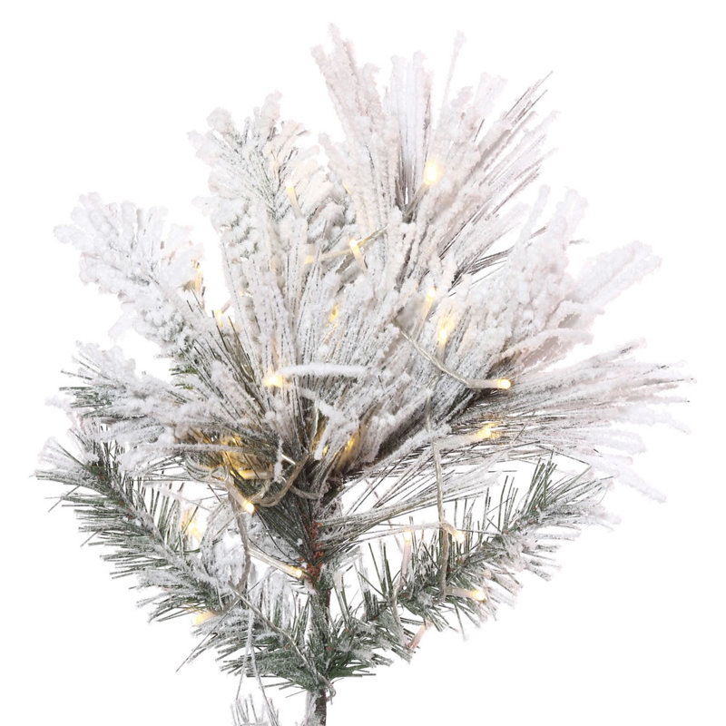 9' H Lighted Artificial Pine Christmas Tree