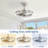20'' Modern Nickel Drum Ceiling Fan With Light Kit And Remote Control