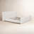 Dalina Upholstered King Bed White Linen Black-124521454-124521458