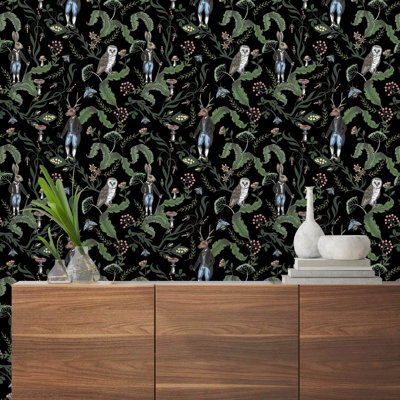 Barefield Woodland Peel and Stick Wallpaper Roll