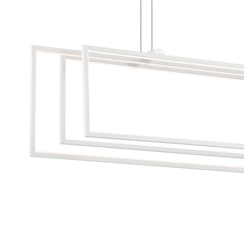 3 - Light Dimmable LED Chandelier, White
