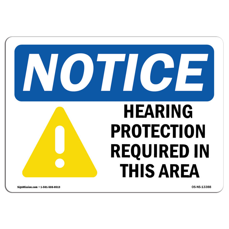 Panneau de protection auditive requis