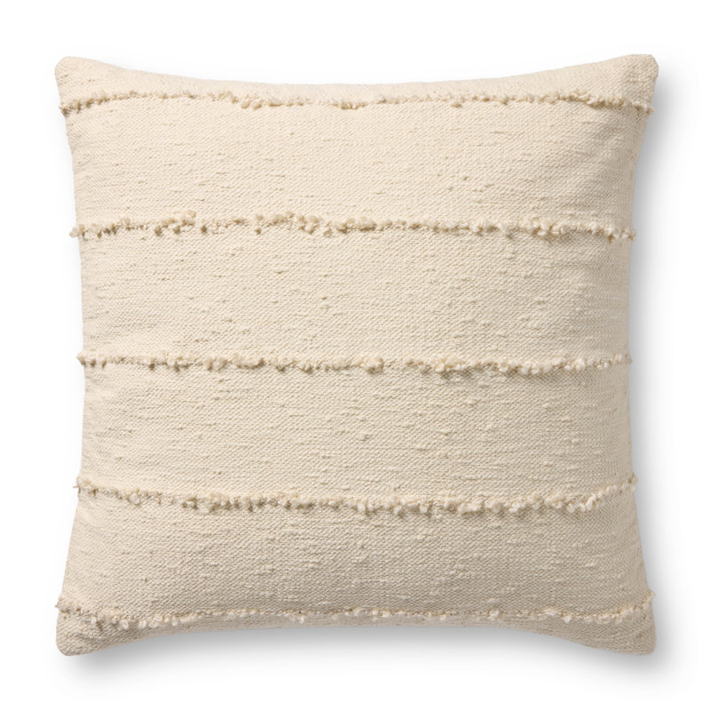 Loloi Accent Pillow Cover, Square 26", Ivory