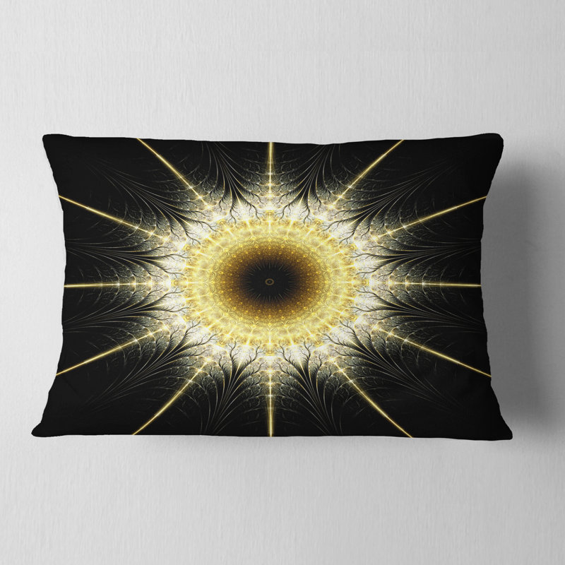 Coussin lombaire à fleur arrondie floral