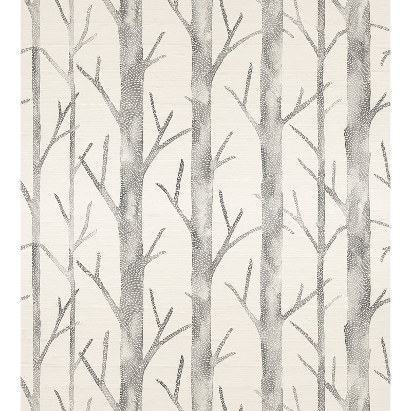 Everett Floral Wallpaper Roll by Scalamandré, Shadow
