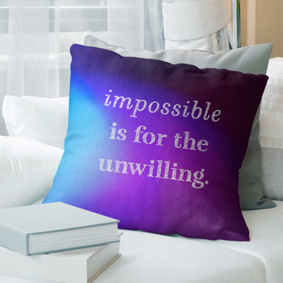 Coussin impossible à écrire à la main