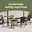 Garden Dining Set 5 Pcs PE Rattan-1226551891