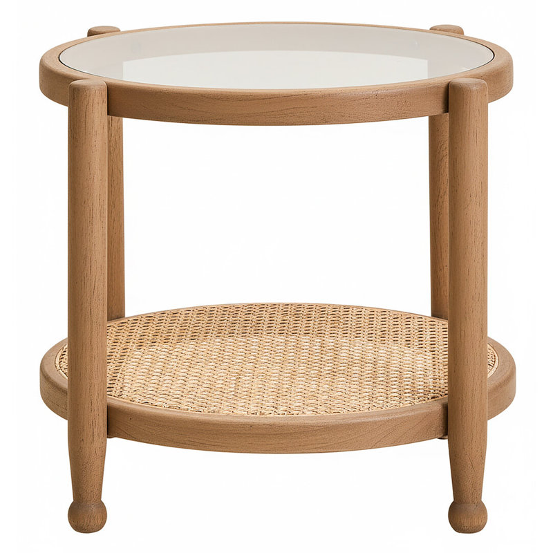 Glass Top End Table