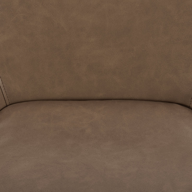 Tabouret de comptoir pivotant Aleksy, Brun selle