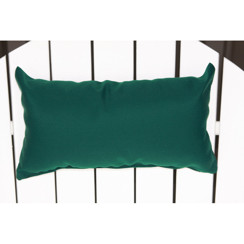  Rectangular Adirondack Chair Outdoor Lumbar Pillow, Forest Green