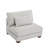 Maelina Upholstered Sea Salt Grey Corduroy Armless Chair with Pillow Back, Single Chair Module Part For Sectional Sofa-107627214