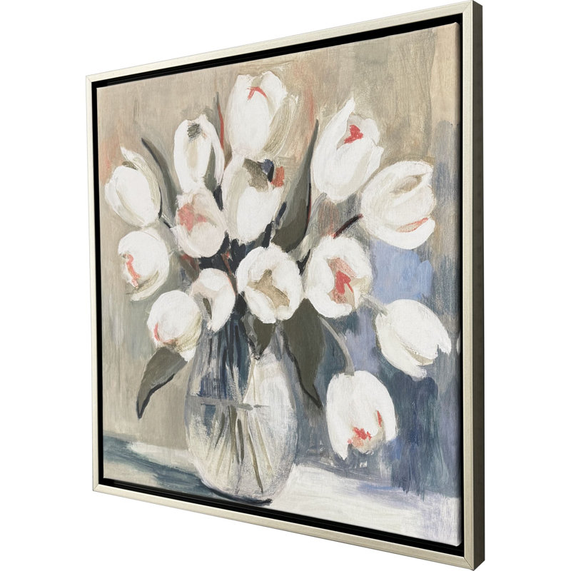 Toile de tulipes blanches