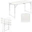 Table pliante en plastique durable de 4 pieds avec poignée et serrure - Table de pique-nique portable intérieure / extérieure
