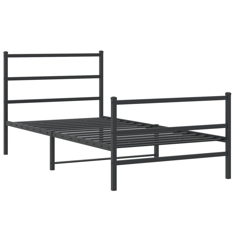 Metal Bed, 107 x 203 cm, Black