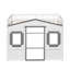 Lit mezzanine simple avec échelle - blanc-1181929142