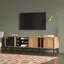 Mid-Century Modern TV Stand With Cabinets, TV Unit For Tvs Up To 80 Inches, Brown