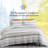 Coastal Stripes Collection Microfiber Reversible Duvet Cover Set-295202824-295203666