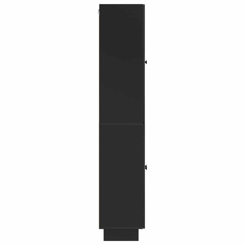 4 -Door 4 Storage Cabinet, Black