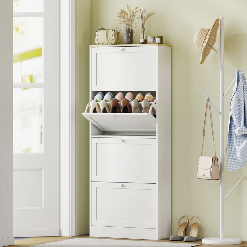 24 Pair Flip Down Shoe Storage